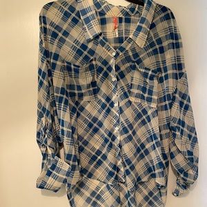 Free People plaid shirt